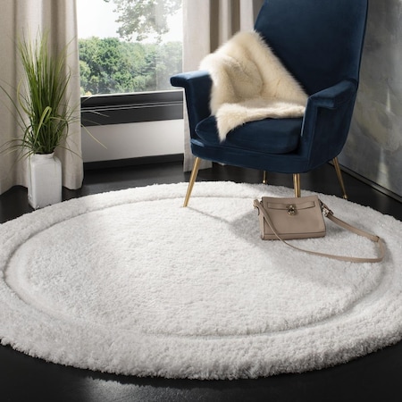 Safavieh 6 x 6 ft. Glamour Shag Hand Tufted Area RugIvory GLS101A-6R